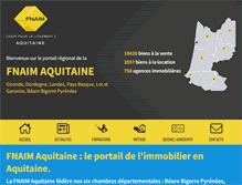 Tablet Screenshot of fnaim-aquitaine.com